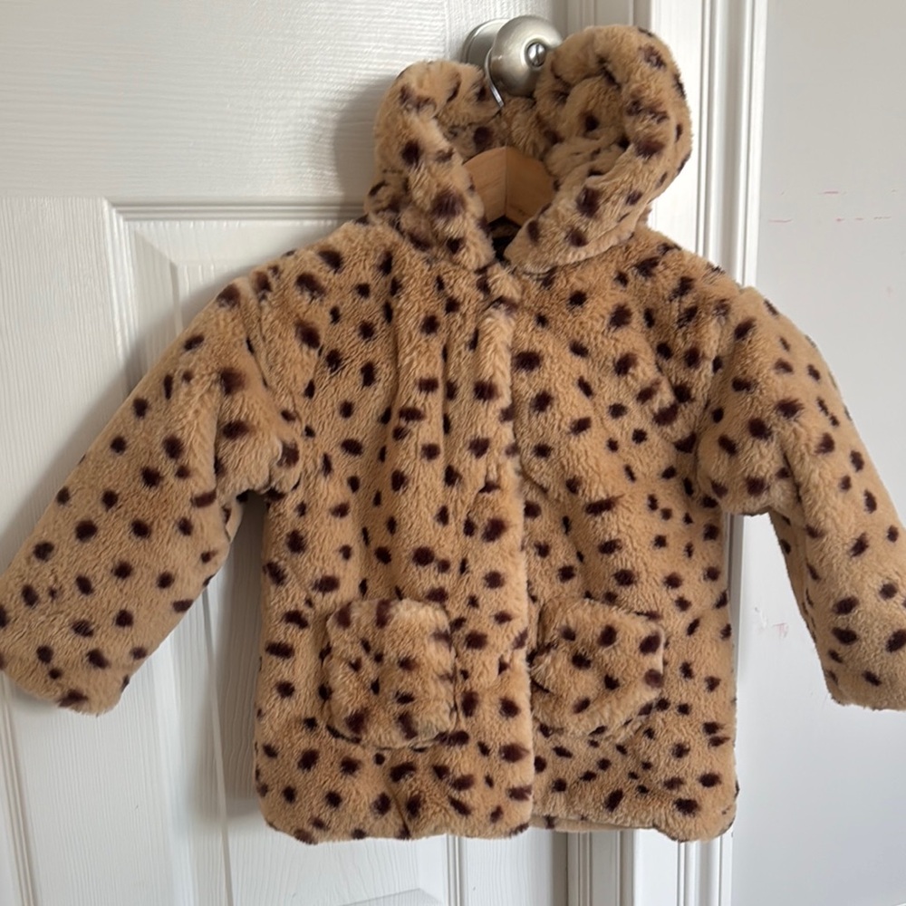 Leopard Print Faux Fur Coat